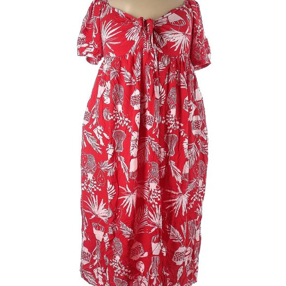 Red Print Dress - Picture 1 of 2